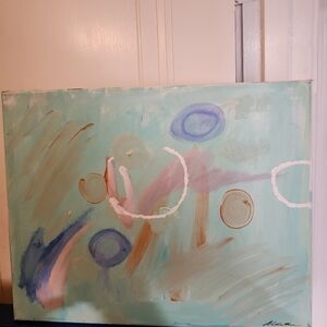 Abstract Canvas Art with Pastel Hues